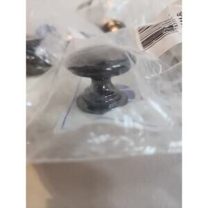 Lot Of 6 Hickory Hardware Black Nickel Round Cabinet Knobs K44-BLN Never Opened!